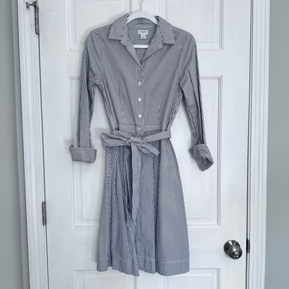 J. Crew Dresses & Skirts - J Crew Striped Shirtdress Size 0